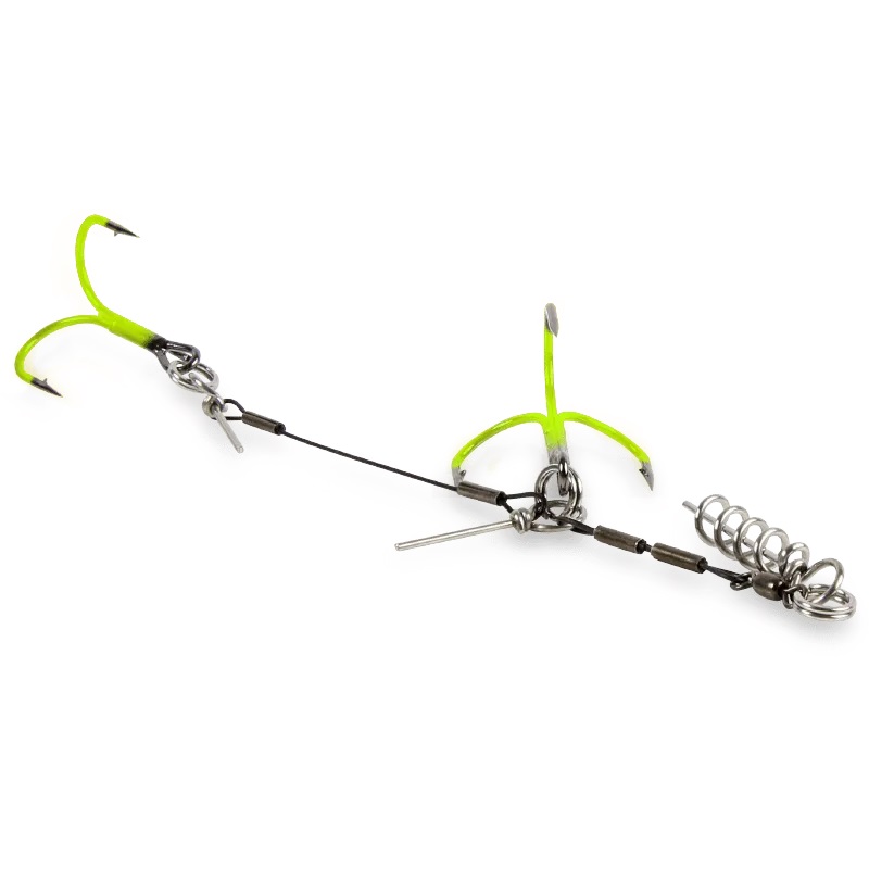 CWC PRO Stainless Steel x 7 UV Chartreuse Tandem Stingers